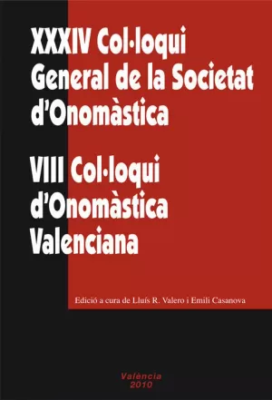 XXXIV COL·LOQUI GENERAL DE LA SOCIETAT D'ONOMÀSTICA